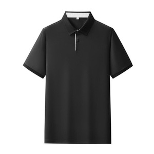 Men's Polo Shirts Nylon Knitted Summer Work Wear Grayish White Green Black Dark Gray Thin Fit - Product Image 3