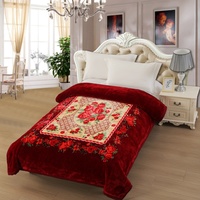 Precio al por mayor de fábrica, cama térmica personalizada, sofá, Manta lisa en relieve, mantas Raschel de poliéster para invierno