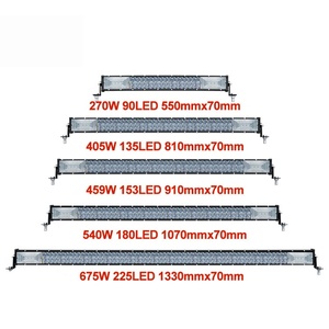 ไฟ LED แบบโค้ง Super Bright ขนาด 22/32/42/52 นิ้ว 2/3 แถว  แบบ Flood Combo Beam 12-60V 270W สำหรับรถ/รถบรรทุก - Product Image 2