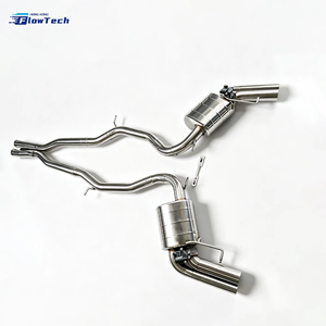 ระบบท่อไอเสียแบบ Catback พร้อมวาล์วประสิทธิภาพสูง FlowTech T304 สแตนเลสสตีล สำหรับรถยนต์ Mercedes S63 Coupe C217 W222 M177 4.0T V8 - Product Image 1