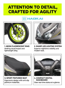<span class=keywords><strong>Scooter</strong></span> à essence 50cc avec grande roue de 14 pouces, homologué EEC Euro 5 EFI, cyclomoteur V11-02, 45 km/h, <span class=keywords><strong>scooter</strong></span> à moteur à essence pour les trajets en ville, design moderne - Product Image 2
