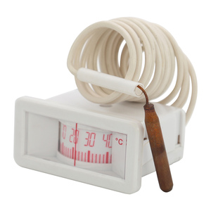 0-120 ° Termometro a capsula capillare con sonda in rame, indicatore di temperatura meccanico per tubazioni HVAC - Product Image 2