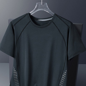 T-shirt Estiva da Uomo Personalizzabile OEM, Comoda, Traspirante, Altamente Elastica, Vestibilità Ampia, Elegante, Tinta Unita - Product Image 2