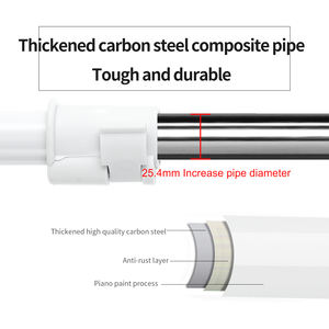 Porte-vêtements mobile à double barre en métal, intérieur/extérieur, télescopique, relevable, pour balcon, séchoir à linge, porte-manteau à double barre - Product Image 4