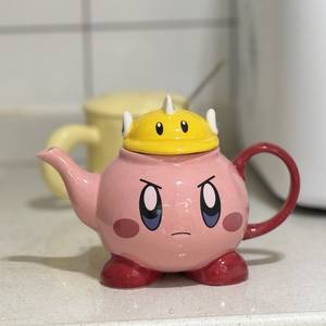 Pink Cartoon Kirby Cantimplora <span class=keywords><strong>Kawaii</strong></span> Hat Taza de cerámica 3D Regalo de vacaciones de Navidad <span class=keywords><strong>Tazas</strong></span> de cerámica - Product Image 3