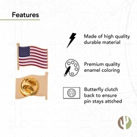Broche personnalisée à expédition rapide, mini drapeau national américain, allemand, européen, en émail 3D, en métal, pour vêtements et chapeaux