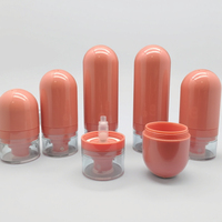 Bouteilles à pompe sans air en plastique pour cosmétiques naturels de luxe en gros, 15 ml, 30 ml, 50 ml