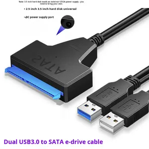 <span class=keywords><strong>Cable</strong></span> Adaptador <span class=keywords><strong>USB</strong></span> 3.0 <span class=keywords><strong>a</strong></span> <span class=keywords><strong>SATA</strong></span> al por Mayor para Disco Duro SSD de 2.5 Pulgadas, Conector de Base para Disco Duro <span class=keywords><strong>SATA</strong></span> III para PC y Portátil - Product Image 6