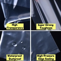 Sac plat transparent en PE vierge léger, diverses épaisseurs, pour l'emballage d'accessoires médicaux jetables