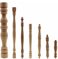 Dekorative Massivholz-Treppengeländer/Baluster/Säulen für Hotelgebrauch Traditionelles & Modernes Design 44x44x735mm Individuelle Farbe