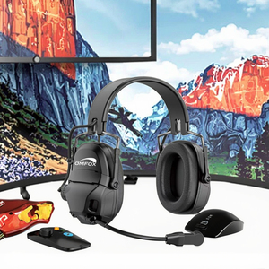 Seguimiento de voz dinámico, resistente al agua, 85dB, protección auditiva, auriculares de comunicación montados en la cabeza, auriculares telefónicos de 85dB - Product Image 3