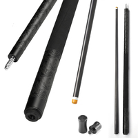 TAVON Professionnel de haute qualité, fût en fibre de carbone 100% 9 mm, en acier inoxydable, noir discret, enveloppe en cuir texturé, pour billard à neuf boules