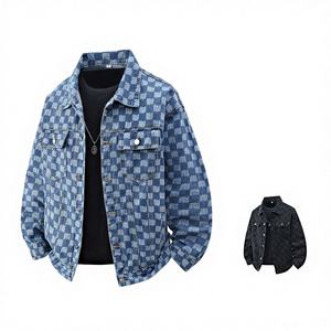 Chaqueta Vaquera de Algodón para Hombre KinLing 2025, Chaqueta Vaquera Vintage Personalizada de Alta Calidad, Estilo Casual para Otoño, Venta al Por Mayor OEM - Product Image 2