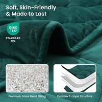 Couverture lestée de luxe en velours cristal, petite couverture lestée portable pour le repos, couverture de voyage lestée