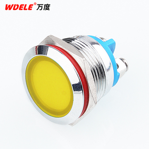 19mm kim loại chỉ số ánh sáng dẫn phẳng vít chân kim loại tín hiệu ánh sáng, có thể phát ra màu đỏ, xanh lá cây, xanh dương, vàng và trắng 24-220V - Product Image 4