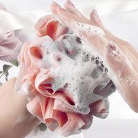Éponge de bain exfoliante en polyester à livraison rapide, forme queue de sirène ou fleur, pour douche à main moussante – Vente en gros
