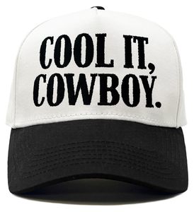 Casquette de baseball structur<span class=keywords><strong>é</strong></span>e bicolore blanc et noir, brod<span class=keywords><strong>é</strong></span>e style cowboy, à visière incurv<span class=keywords><strong>é</strong></span>e, 5 panneaux, r<span class=keywords><strong>é</strong></span>glable, d<span class=keywords><strong>é</strong></span>contract<span class=keywords><strong>é</strong></span>e - Product Image 1
