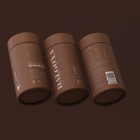Boîte d'Emballage Cylindrique Personnalisée pour Thé et Grains de Café, Tube en Papier Écologique, Emballage Rond en Carton