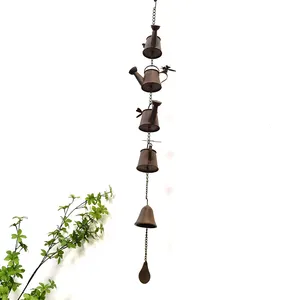 Factory directly Solid Copper Rain Chain Decorative Chimes & Cups for farmhouse garden home decor