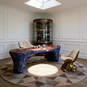 <span class=keywords><strong>Tavolino</strong></span> da Caffè in Marmo Unico, Arredamento Moderno per <span class=keywords><strong>Soggiorno</strong></span>, Piano in Pietra Irregolare, <span class=keywords><strong>Tavolo</strong></span> Centrale di Lusso di Design - Product Image 5