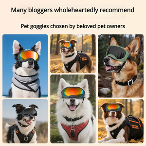 Lunettes de soleil écologiques à motif uni pour grands chiens, protection UV, coupe-vent, anti-sable, monture en TPU, verres en PC, utilisation toutes saisons - Product Image 4