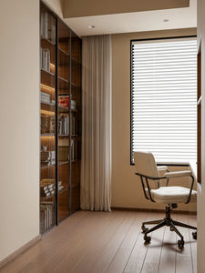 Bibliothèque en bois aux couleurs primaires modernes avec bureau intégré pour salon, étagère de rangement écologique, mobilier de maison personnalisable - Product Image 4