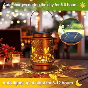 Lámparas solares para jardín y lámparas decorativas de proyección con forma de colibrí, son regalos creativos ideales para regalar. - Product Image 5