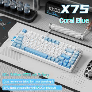 Teclado Mecánico Inalámbrico EWEADN X75 con Grabado Lateral, Perilla y Pantalla para Juegos, Oficina, Teléfono, iPad, Laptop, Escritorio - Nuevo <span class=keywords><strong>Producto</strong></span> - Product Image 2