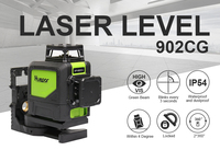 Huepar — niveau Laser à faisceau vert 902CG auto-nivelant, ligne croisée à 360 degrés, 8 lignes, Mode pulsation extérieure