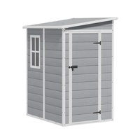 Abri de jardin moderne en aluminium durable, 3x5 pieds, à faible coût, personnalisable, imperméable, pour rangement extérieur, facile à assembler