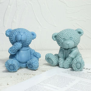 Personalizado 3D lindo Oso <span class=keywords><strong>de</strong></span> dibujos animados <span class=keywords><strong>molde</strong></span> <span class=keywords><strong>de</strong></span> vela <span class=keywords><strong>de</strong></span> silicona grande DIY gran oso <span class=keywords><strong>de</strong></span> peluche Fondant moldes <span class=keywords><strong>de</strong></span> <span class=keywords><strong>Chocolate</strong></span> - Product Image 1