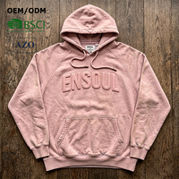 Sweat à capuche oversize en molleton bouclette 420 GSM délavé à l'acide, uni, avec logo personnalisé en relief, pour homme, style streetwear