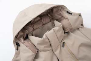 Parka d'hiver mi-longue pour <span class=keywords><strong>homme</strong></span>, <span class=keywords><strong>beige</strong></span>, à capuche, rembourrée en polyester, résistante à l'eau, style <span class=keywords><strong>trench</strong></span>-<span class=keywords><strong>coat</strong></span>, personnalisable - Product Image 5