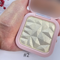 Palette de surligneur pressée portable de haute qualité rose sans logo pour le type de poudre de maquillage de visage
