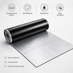 Rouleau de membrane d'étanchéité en asphalte résistant aux UV avec surface en feuille d'aluminium à haute adhérence de 2,0 mm pour la réparation des gouttières en tuiles d'acier colorées - Product Image 4