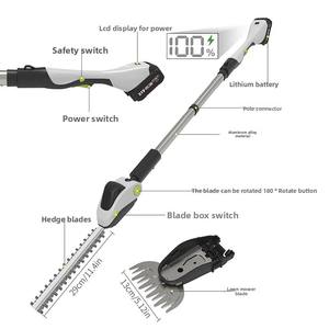 Taille-<span class=keywords><strong>haie</strong></span> électrique double usage et cisaille à clôture portative avec lame <span class=keywords><strong>de</strong></span> 29 cm, outil <span class=keywords><strong>de</strong></span> jardinage rechargeable pour la coupe <span class=keywords><strong>de</strong></span> l'herbe - Product Image 2
