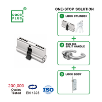 Cylindre de serrure à mortaise Euro Doorplus pour serrures de porte, en laiton, grade 3 ANSI, 3 clés, entraxe 50-90 mm