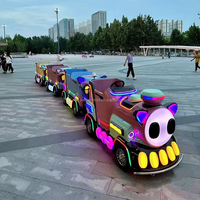 Train électrique sans rail pour enfants, pour usage intérieur et extérieur, idéal pour les centres commerciaux, les parcs d'attractions et les sites touristiques