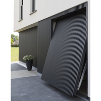 Desain Modern aluminium Sectional pintu garasi rumah Villa bagian atas kepala pintu garasi geser Remote Control