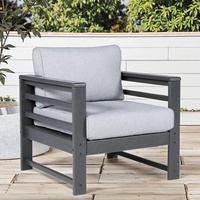 Ensemble de mobilier d'extérieur en HDPE : canapé et chaises pour salon, patio, balcon, jardin, hôtel, hall, club-house, mobilier de salon extérieur