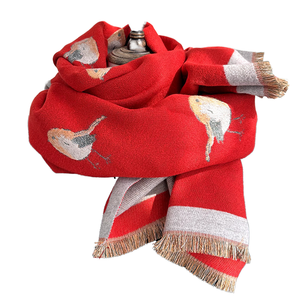 2026 New Custom Design Soft Polyester Cashmere Thick Winter Scarf and Neckerchief Shawl for Women Warm <b>Glitter</b> Print Long - Product Image 1