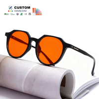 Montures de lunettes de soleil punk tendance UV400, verres PC transparents marron, unisexe, classiques, rétro, logo personnalisé, vente en gros