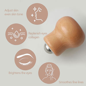 カスタムロゴ入り携帯用ステンレス製フェイシャルアイスローラー木製ひょうたんマッサージツール（ボディビューティーパーソナルケア用） - Product Image 6