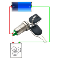 Mini interrupteur à clé 2 positions marche/arrêt, interrupteur rotatif à verrouillage pour la sécurité de l'allumage du moteur, alimentation du moteur de camping-car ou de bateau