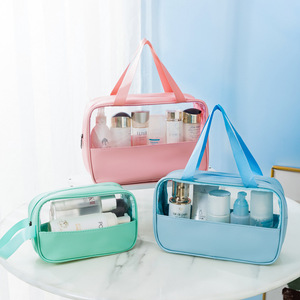 Large Capacity Portable Makeup Bag With Clear <b>Window</b> Travel Organizer For Cosmetics And Toiletries - Product Image 3