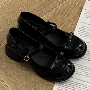 Factory Wholesale New Light Mouth Single Shoes Thick Heel One Line Buckle Shoes Women's Shoes - Product Image 2