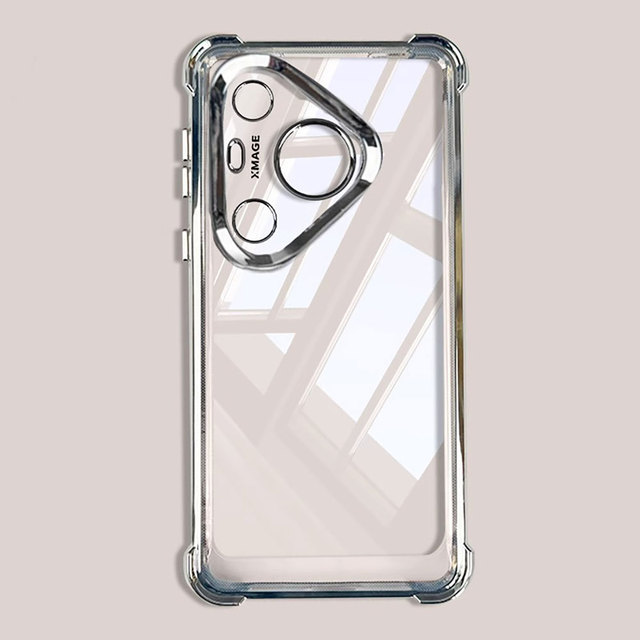 Transparent Phone Cover for Huawei Pura 70 Pro Ultra P60 50 Electroplate Case Simple Cases Camera Lens Protection Sjk434 Laudtec