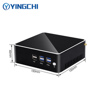 Mini étui pour pc win11/10 i3 4005U/i5 4200U/i7 4500U ddr3L 8gb ssd 128gb double affichage bureau maison pas cher ordinateur de bureau