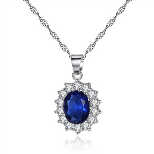 Ensemble de bijoux de mariage <span class=keywords><strong>Princesse</strong></span> <span class=keywords><strong>Kate</strong></span>, collier et boucles d'oreilles ovales en zircon - Product Image 3