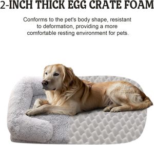 Wholesale Custom Eco Friendly Indestructible Xl Xxl Xxxl Calming Pillow Orthopedic Modern Rectangle Oxford Fabric <b>Dog</b> <b>Sofa</b> <b>Beds</b> - Product Image 2